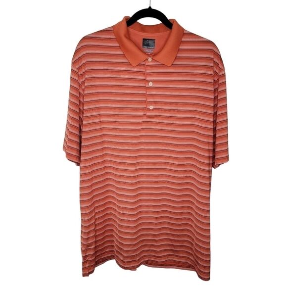 Greg Norman 2 Degrees Below striped golf polo shirt size XL - Picture 1 of 6